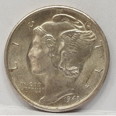 UNITED STATES OF AMERICA 1943S . ONE 1 DIME . VERY SCARCE